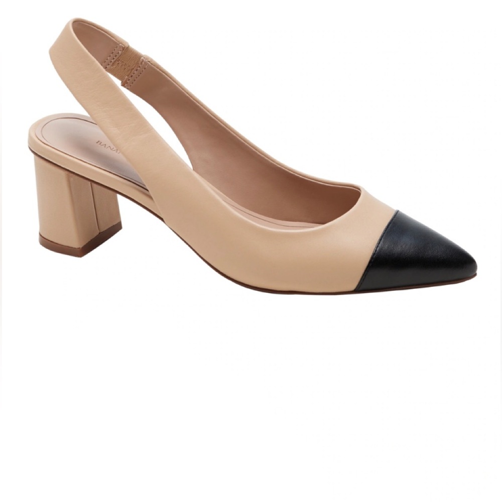 Banana Republic Low Block Heel Slingback Pump